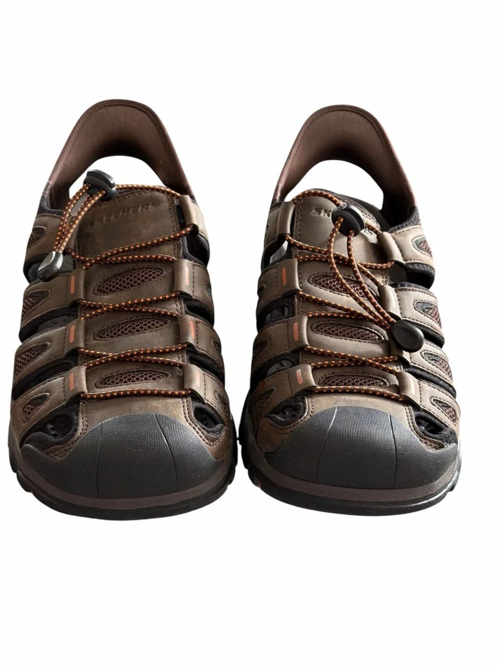 Skechers Brown & Black Men's Closed-Toe Outdoor Sandals